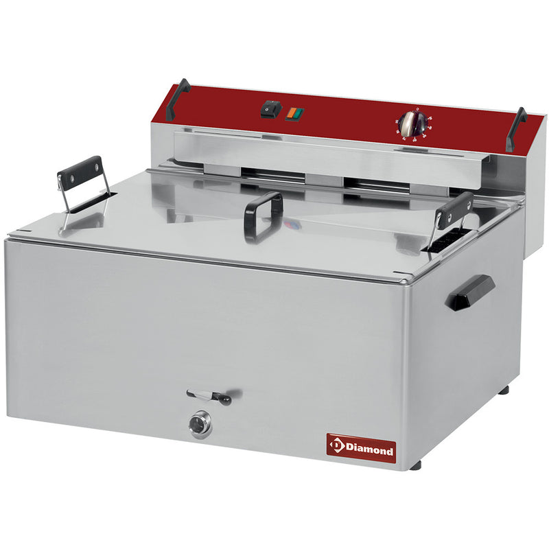Diamond F16E/D-N Single Basket Countertop Deep Electric Fryer, 9kW