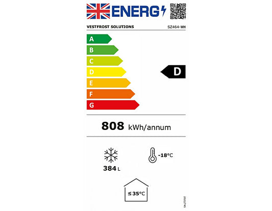 Vestfrost White Commercial Chest Freezer, 476 Litres