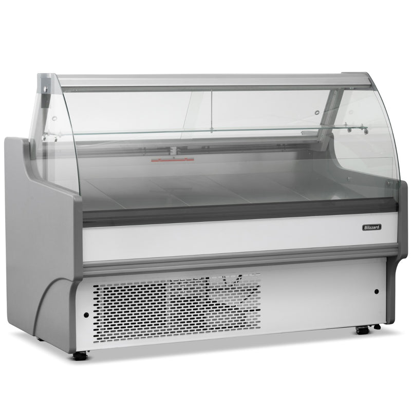 BLIZZARD 1.5m Curved Glass Serve Over Counter