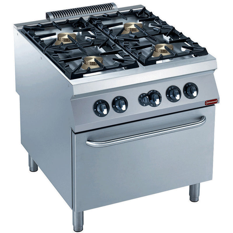 Diamond G22/4BF8PW-N 4 Stove Freestanding Gas Range Cooker on Gas Oven