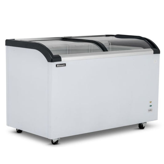 BLIZZARD Curved Glass Lid Freezer 420L