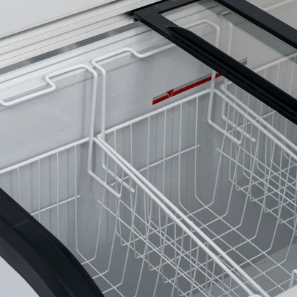 BLIZZARD Curved Glass Lid Freezer 420L