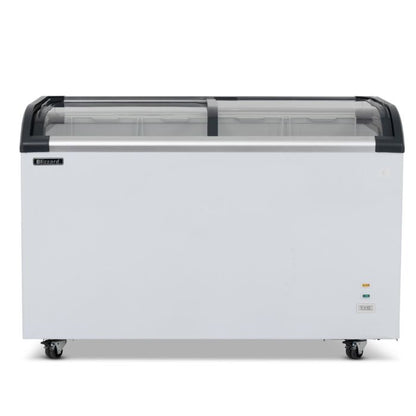 BLIZZARD Curved Glass Lid Freezer 420L