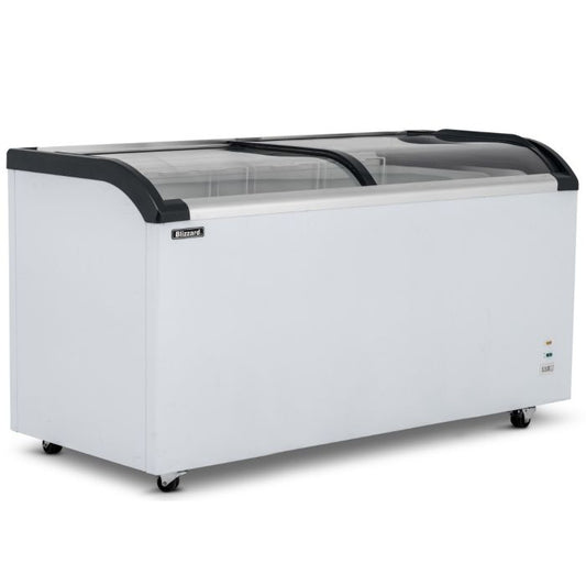BLIZZARD 520L Curved Glass Lid Freezer