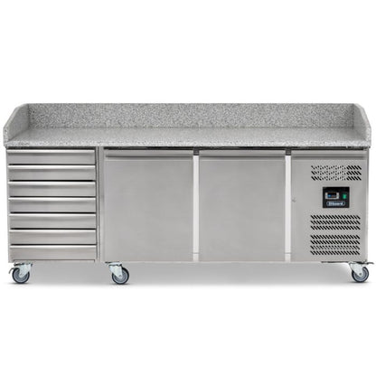 BLIZZARD Double Hinged Door Pizza Prep Counter With Neutral