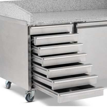 BLIZZARD Double Hinged Door Pizza Prep Counter With Neutral