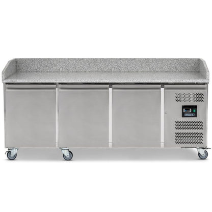 BLIZZARD Triple Hinged Door Pizza Prep Counter with Granite Worktop