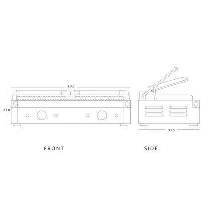 BLIZZARD 3600W Double Contact Grill Top & Bottom Ribbed