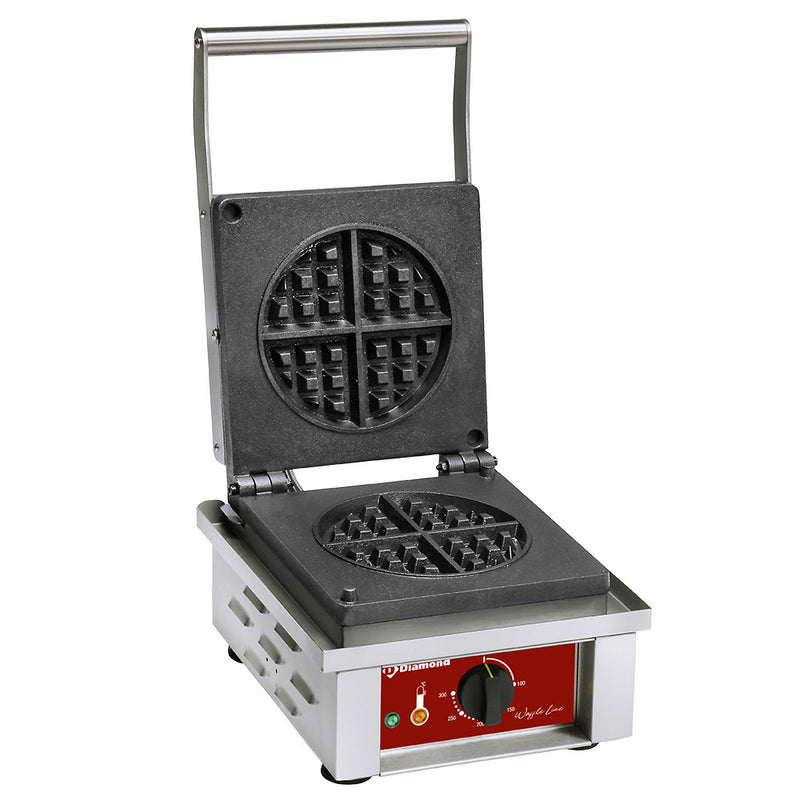 Diamond GEV-4N Electrical Waffle Iron for 4 Rounded waffles, 1.6kW
