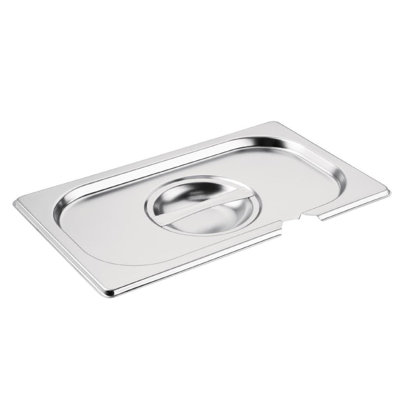 Vogue Stainless Steel 1/4 Gastronorm Notched Lid