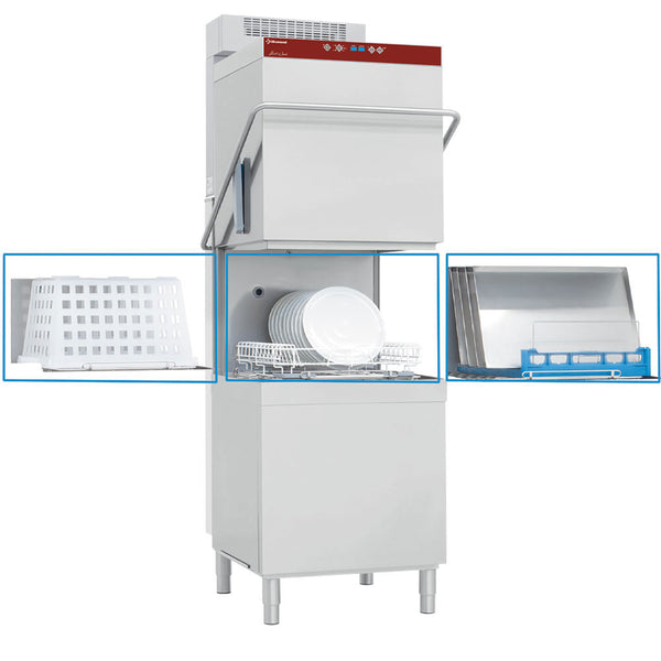 Diamond DCR37/6-AC-RC Passthrough Hood Dishwasher with Integral Softener & Condenser