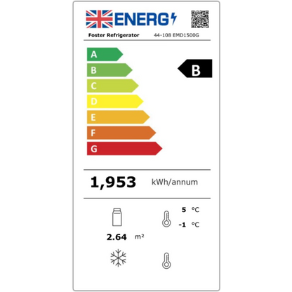 Foster EcoShow Multideck with Double Glass Doors, 1495mm