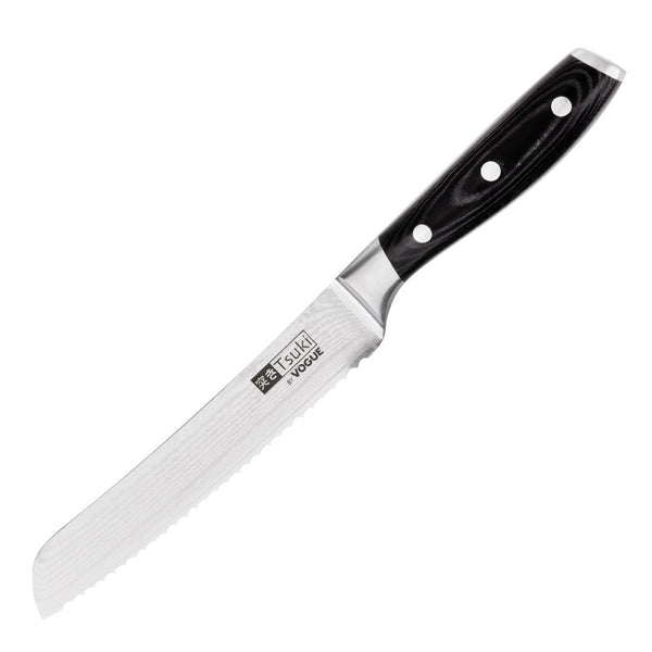 Vogue Tsuki Series 7 Bread Knife Black 20.3cm