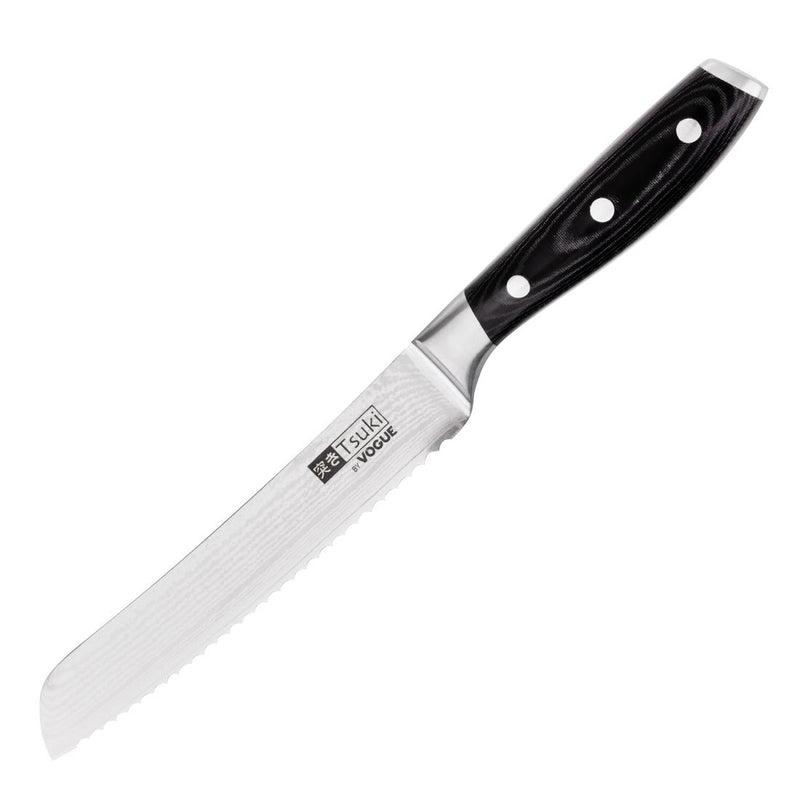 Vogue Tsuki Series 7 Bread Knife Black 20.3cm