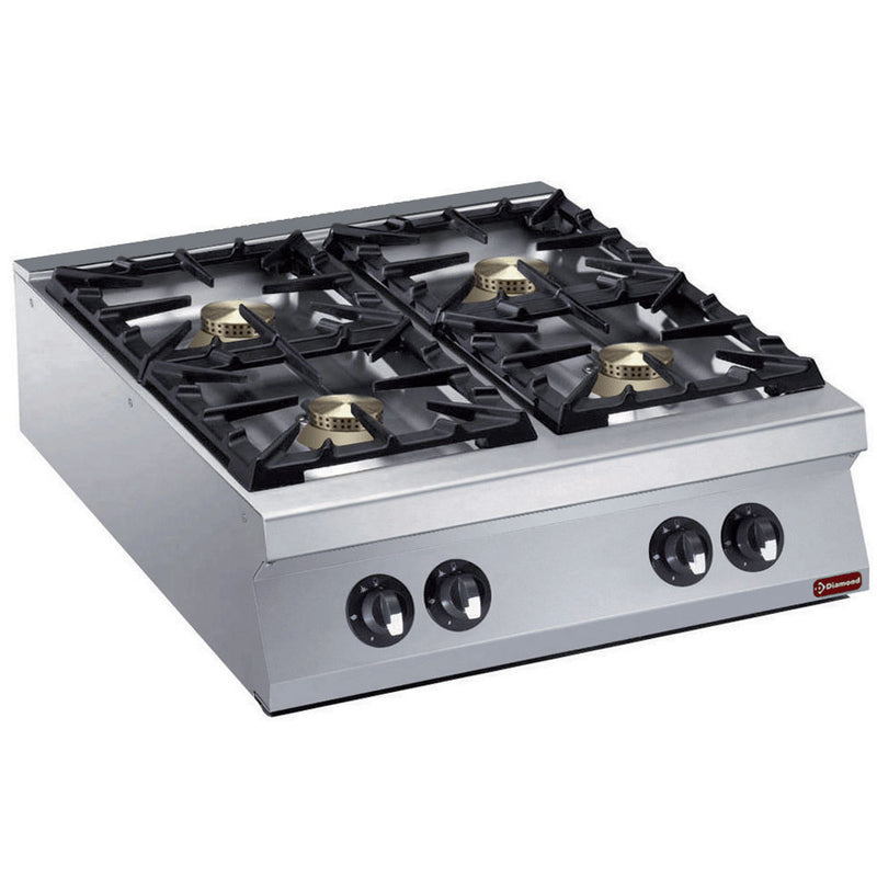 Diamond G22/4B8TPW-N 4 Burner Countertop Gas Range High Power Cooker
