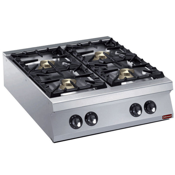 Diamond G22/4B8TPW-N 4 Burner Countertop Gas Range High Power Cooker