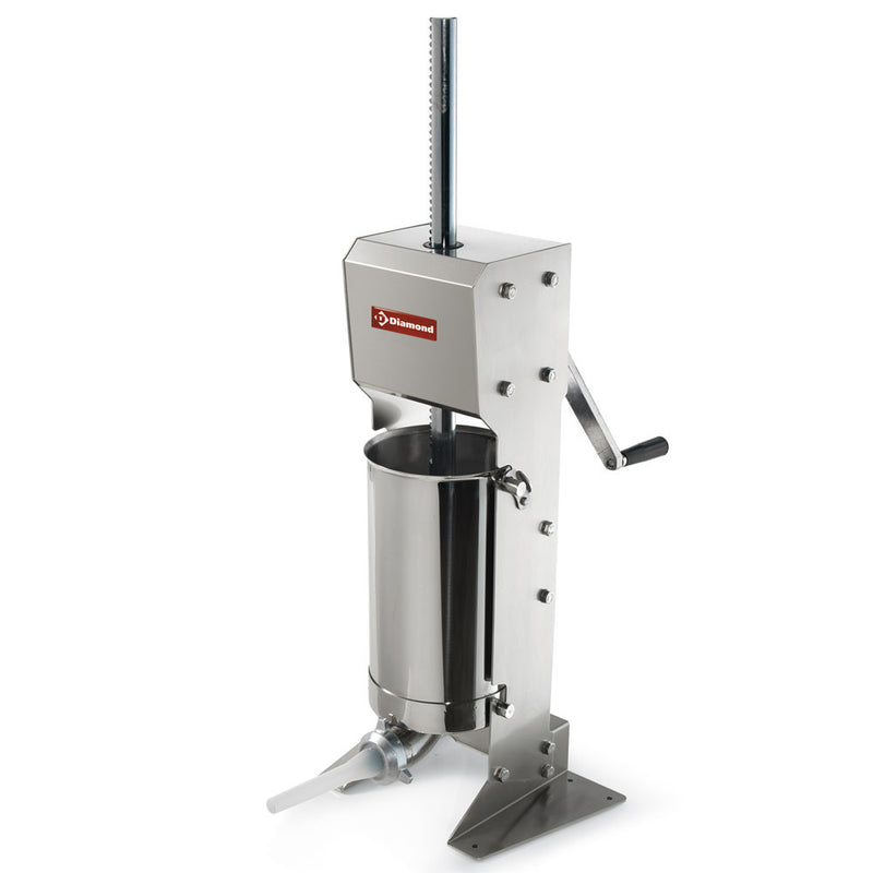 Diamond BSM-12V Stainless Steel Vertical Manual Sausage Filler, 12 Liters