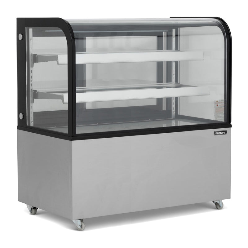 BLIZZARD 1.5m Curved Glass Low Height Merchandiser