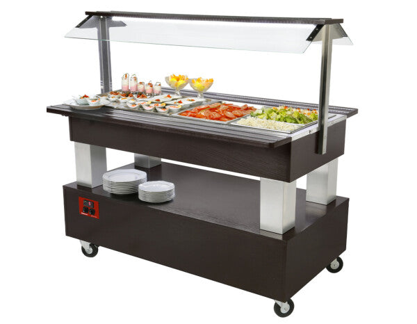 Diamond Refrigerated Buffet Salad Bar Wengé Wood (4 x 1/1 GN)