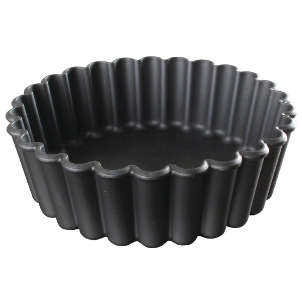 Matfer Bourgeat Exoglass Mini Pie Moulds Fluted 100mm (12 Pack)