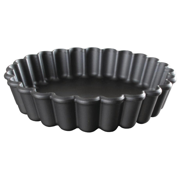 Matfer Bourgeat Exoglass Round Fluted Tartlet Mould 90mm (12 Pack)