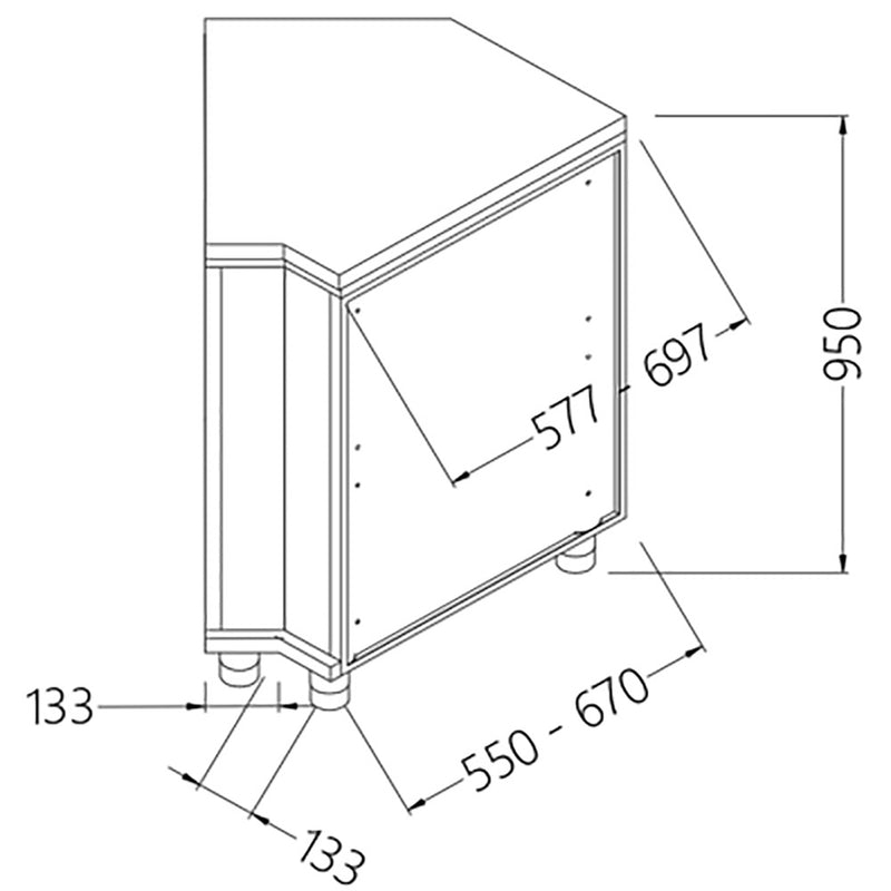 Diamond CN45X/5 Neutral Back Angle - Closed 45°