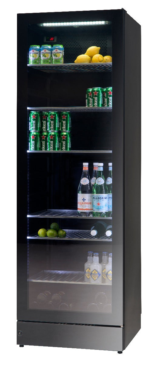 Vestfrost MFG185 Glass Single Door Black Display Cooler, 344 Litres