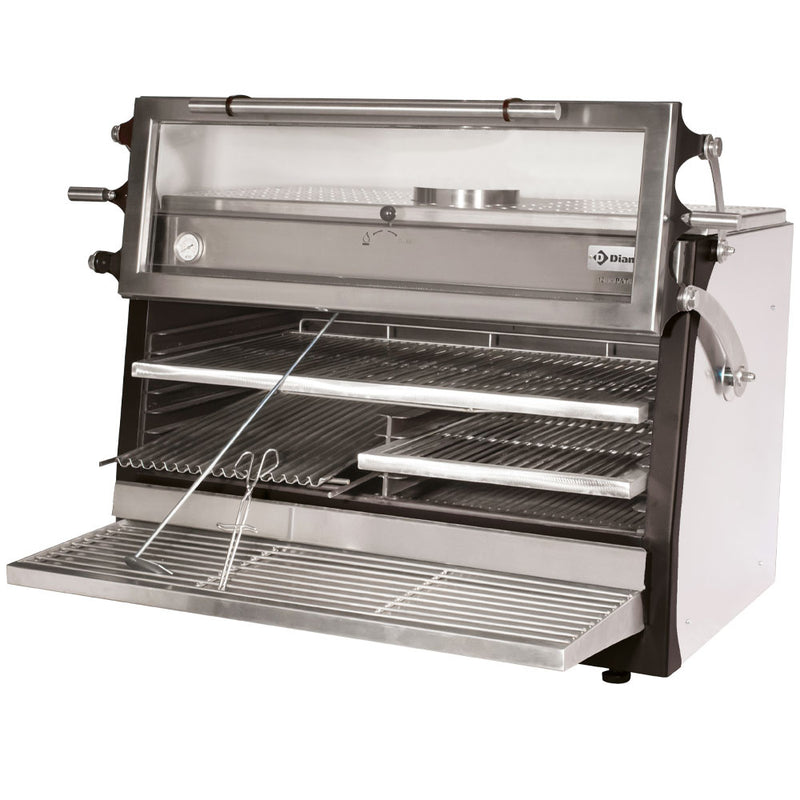 Diamond CBQ-120/RX Stainless Steel BBQ Charcoal Oven with Liftable Door
