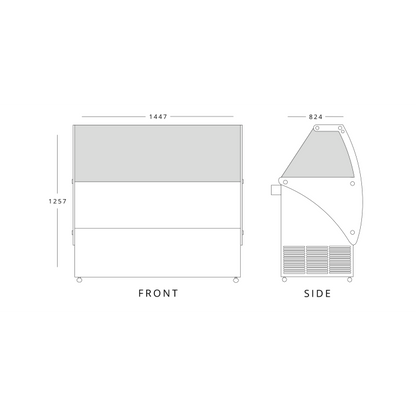 CRYSTAL Ice Cream Display 454L
