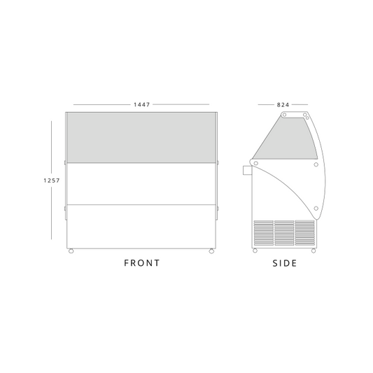 CRYSTAL Ice Cream Display 454L