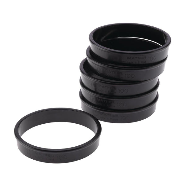 Matfer Bourgeat Exoglass Tart Ring 100mm (6 Pack)