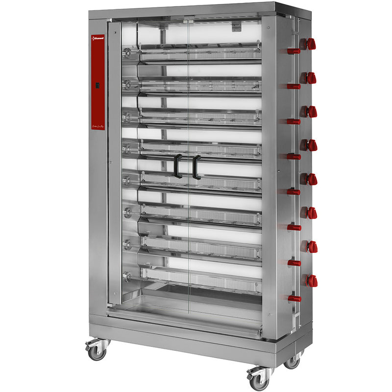 Diamond RVG/8-CM Chicken Gas Rotisserie, 48 Chickens Capacity