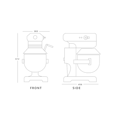 Blizzard Planetary Mixer (10L) 550W Silver