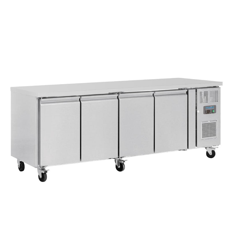 Polar U-Series Slimline Four Door Counter Fridge 449Ltr