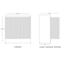 BLIZZARD Triple Hinged Glass Door Freezer Display Merchandiser