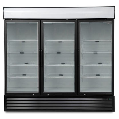 BLIZZARD Triple Hinged Glass Door Freezer Display Merchandiser
