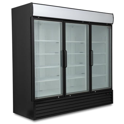 BLIZZARD Triple Hinged Glass Door Freezer Display Merchandiser