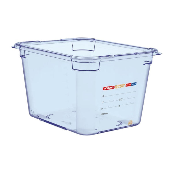 Araven ABS Food Storage Container Blue GN 1/2 200mm
