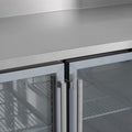 BLIZZARD Triple Hinged Glass Door Counter Refrigerator With Upstand