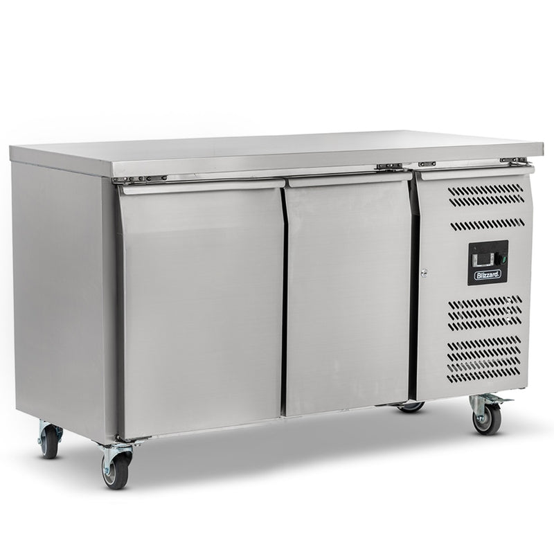 BLIZZARD Slimline Double Hinged Door Counter Freezer