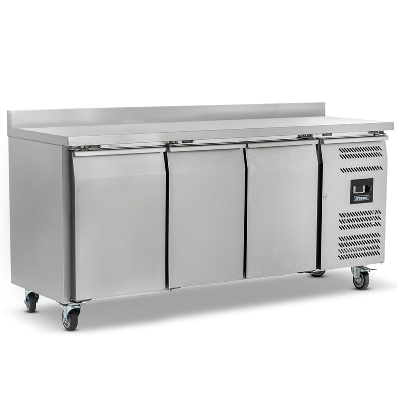 BLIZZARD Triple Hinged Door Counter Refrigerator With Upstand