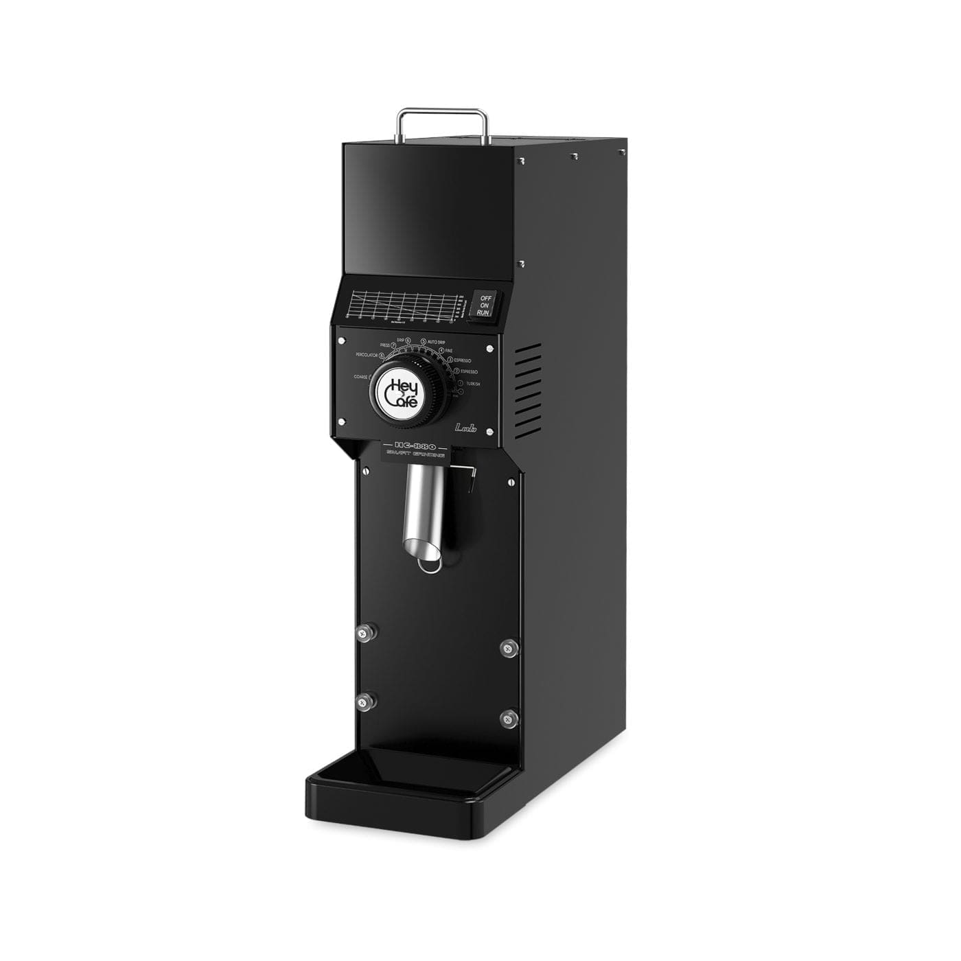 Hey Cafe HC880 LAB (Tall) – Retail Coffee Grinder – Black