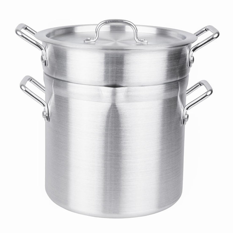 Vogue Aluminium Double Boiler Pan with Lid 28cm