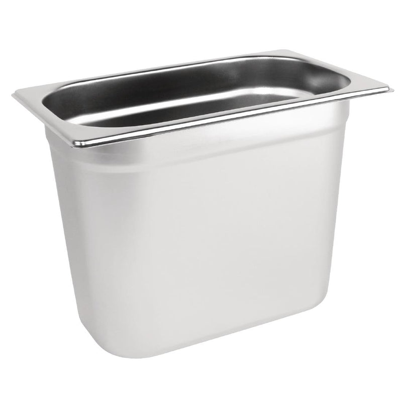 Vogue Stainless Steel 1/4 Gastronorm Tray 200mm