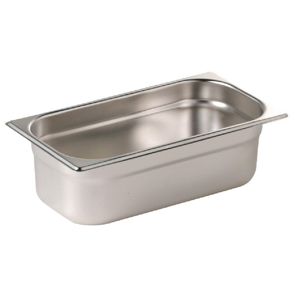 Vogue Stainless Steel Gastronorm Tray Set 3 x 1/3 & 1 x 1/2