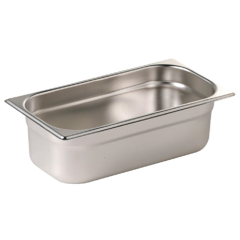 Vogue Stainless Steel Gastronorm Tray Set 3 x 1/3 & 1 x 1/2