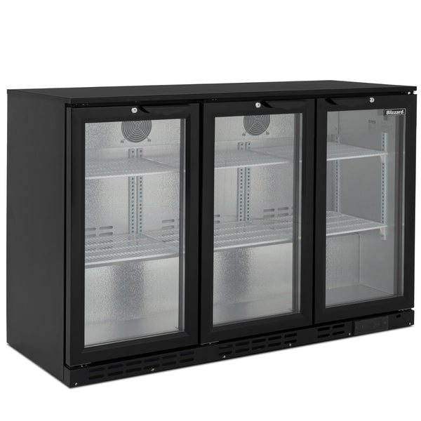 BLIZZARD Low Height Triple Hinged Glass Door Bottle Cooler
