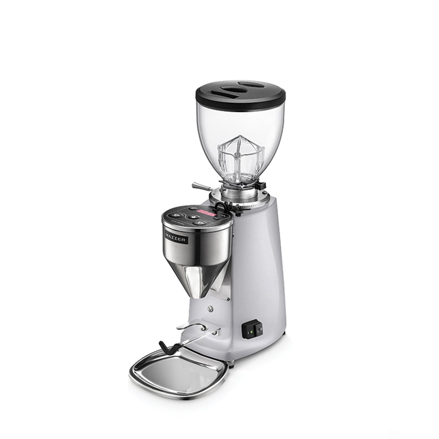 Mazzer Mini – Electronic A/On Demand – Coffee Grinder Doser – Silver (Light Grey)