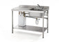 Parry Quick Fit Sink 1200 x 600 Left Hand Drainer With Integral 10 Ltr Water Boiler