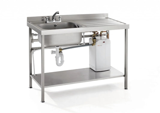 Parry Quick Fit Sink 1200 x 600 Right Hand Drainer With Integral 10Ltr Water Boiler